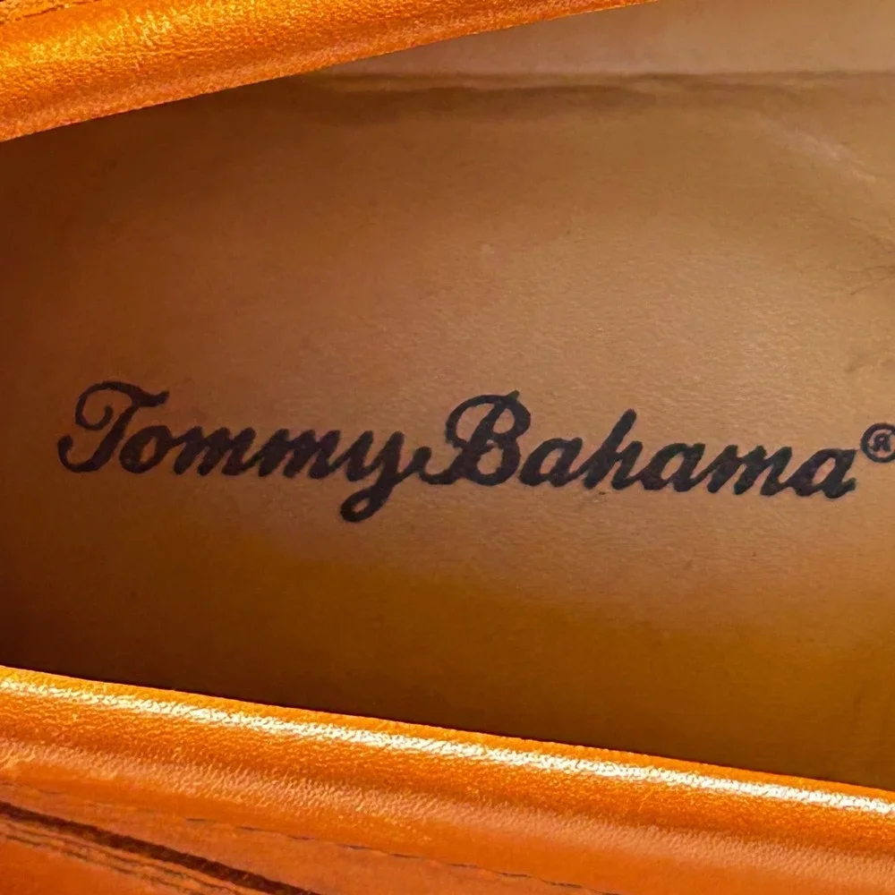 Tommy Bahama Hasslington Tan Woven Leather Loafers Men's Size 10.5 Resortwear